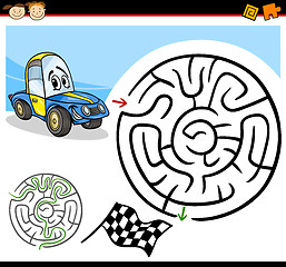 Image showing cartoon maze or labyrinth game