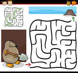 Image showing cartoon maze or labyrinth game