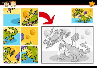 Image showing cartoon monster jigsaw puzzle game