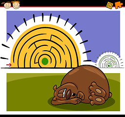 Image showing cartoon maze or labyrinth game