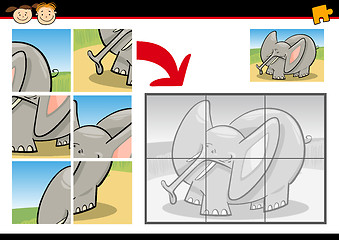 Image showing cartoon dog jigsaw puzzle game