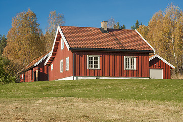 Image showing Norwegian Wooden House in 