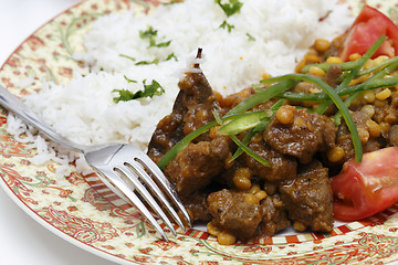 Image showing Lahore style lamb curry closeup
