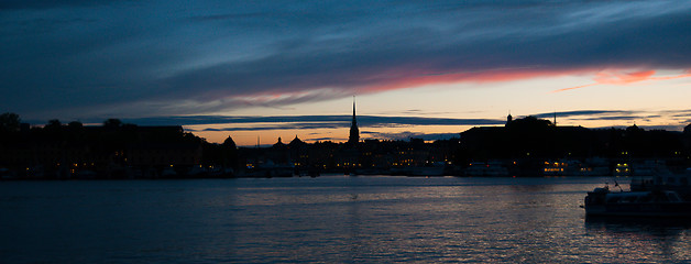 Image showing Stockholm sunset view 