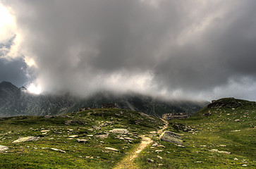 Image showing Hiking in Alps