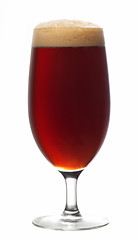 Image showing glass of dark beer