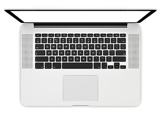 Image showing Laptop with white screen