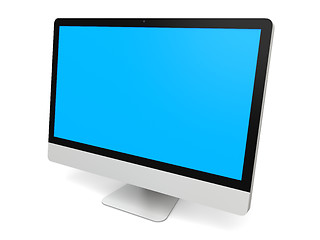 Image showing Desktop computer with blue screen