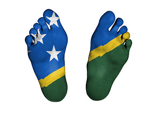 Image showing Feet with flag