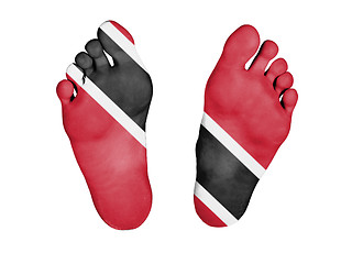 Image showing Feet with flag