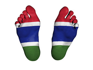 Image showing Feet with flag