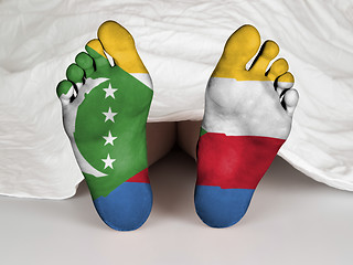 Image showing Feet with flag