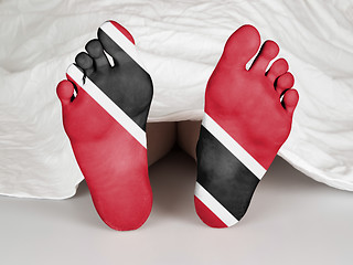 Image showing Feet with flag