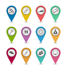 Image showing Set business infographics icons for design website layout