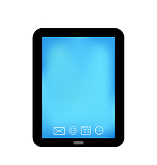 Image showing Tablet computer with panel navigation, smart device isolated