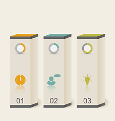 Image showing Modern boxes in minimal style for design infographic template