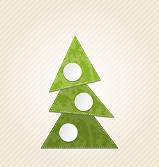 Image showing Christmas abstract tree, minimal style