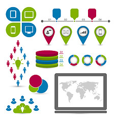 Image showing Social statistics set infographic elements