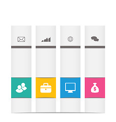 Image showing Set business label with infographics icons