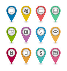 Image showing Group business pictogram icons for design your website