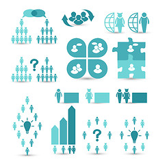 Image showing Set business icons, management and human resources