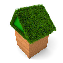 Image showing House with green roof