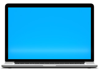 Image showing Laptop with white screen