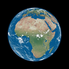 Image showing Africa on blue Earth