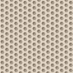 Image showing Dark hexagon seamless pattern with 3d effect