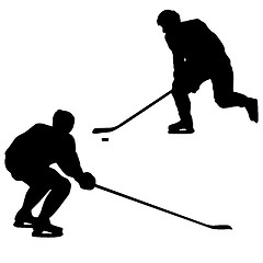 Image showing Ice hockey players. Vector illustration