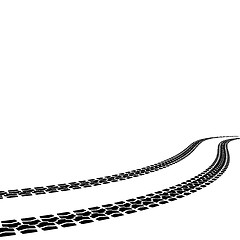 Image showing tire prints, vector illustration