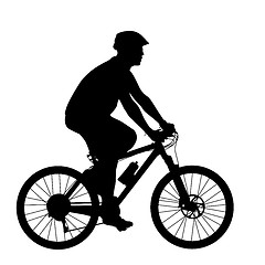 Image showing Silhouette of a cyclist male.  vector illustration.