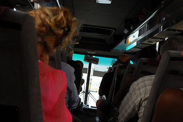 Image showing Travellers in bus