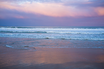 Image showing Beach at dusk