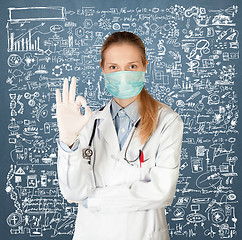 Image showing Doctor Woman with Face Mask