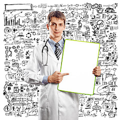 Image showing Doctor Man With Write Board