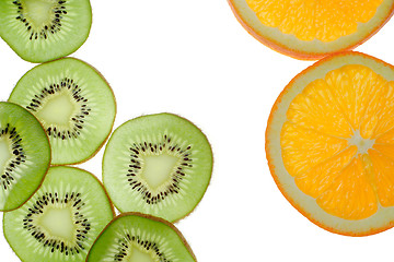 Image showing sliced kiwi fruit and orange