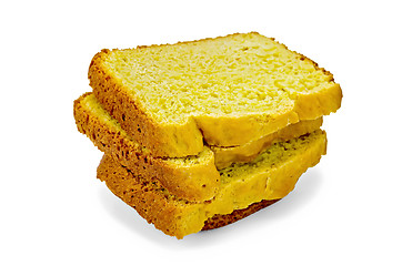 Image showing Bread homemade yellow of sliced