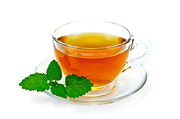 Image showing Herbal tea with melissa