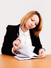 Image showing Young red-haired businesswoman