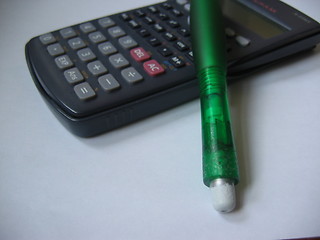 Image showing Calculator and Pen