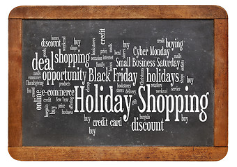 Image showing holiday shopping word cloud 