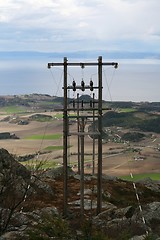 Image showing High voltage masts