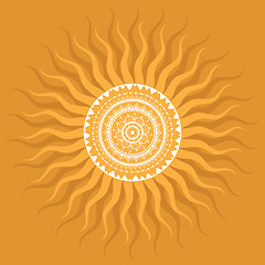 Image showing Mandala. Sun pattern.