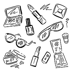 Image showing Cosmetics.  Makeup set.