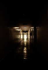 Image showing Light through window at corridor