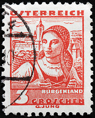 Image showing Burgenland Woman Stamp