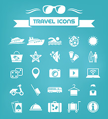 Image showing Travel Flat Icon Set