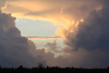 Image showing Dark clouds in the sky