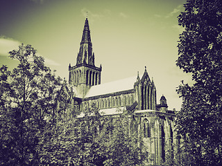 Image showing Vintage sepia Glasgow cathedral